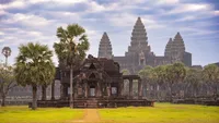 The ancient temples of Angkor Wat in Cambodia