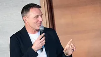 Celebrity Cruises' VP international Giles Hawke speaking at the CLIA RiverView Conference in Budapest on 8 March